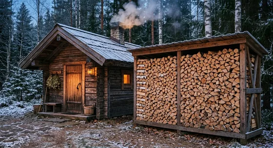 Укладка дров в Егорьевске, улица Привокзальная, 1